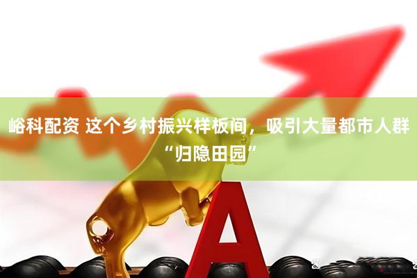 峪科配资 这个乡村振兴样板间，吸引大量都市人群“归隐田园”
